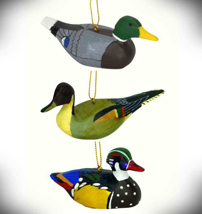 Audubon Antique Duck Ornament Collection Set of 3